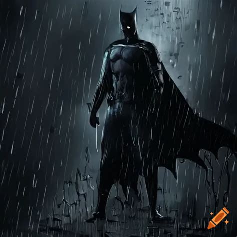 Batman Standing In The Rain