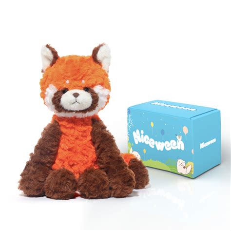 Niceween Stuffed Animals Red Panda Plush Toy 10-Inch Plushies Soft and