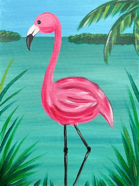 "Flamingo Marsh" Painting Party with The Paint Sesh