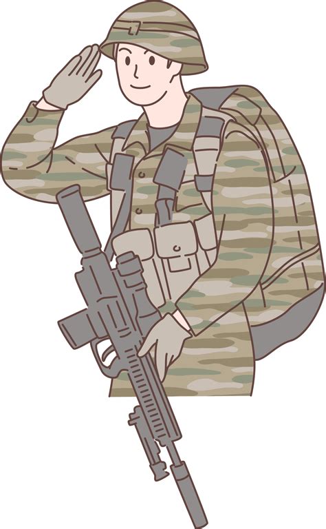 Illustration Of Police Officer Character Holding A Gun And Slute Hand