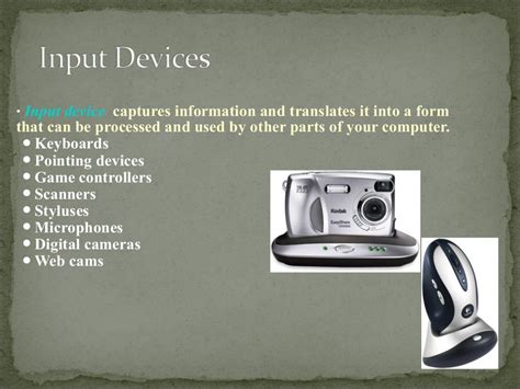 Input And Output Devices Ppt