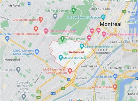 westmount quebec area map