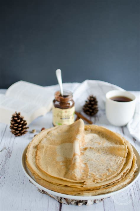 Crêpes au lait de noisette sans lactose IG bas Voyage Gourmand