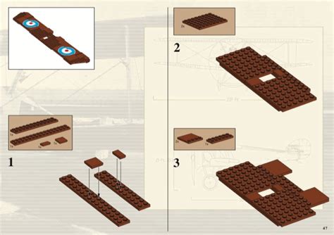 LEGO Instructions for set 3451 Sopwith Camel, Advanced models - Aircraft