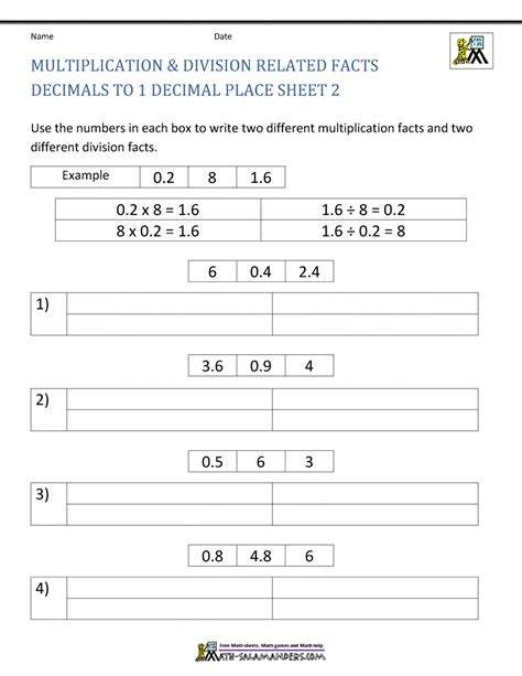 Decimal Division Worksheets Worksheets Library