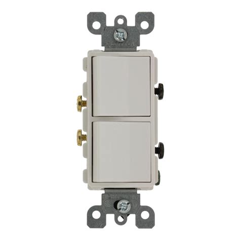 Leviton 20 Amp Decora Commercial Grade Combination Two Single Pole ...