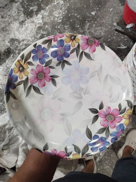 Printed Round Melamine 12inch Thali At Rs 45 Piece In New Delhi ID