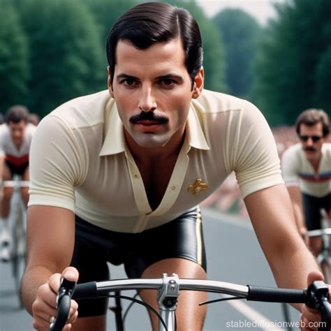 Freddie Mercury Bicycle Race Participation Stable Diffusion Online