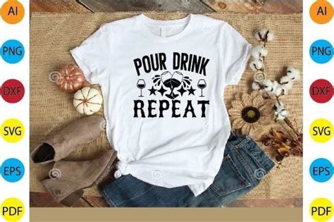 Pour Drink Repeat Svg Design Graphic By Mockupstory · Creative Fabrica