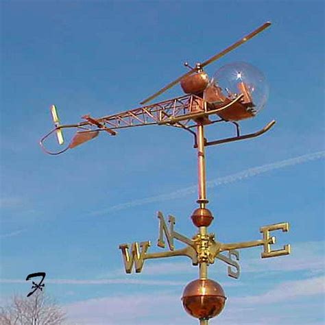 Helicopter Weathervanes Three Dimensional Ferro Weathervanes