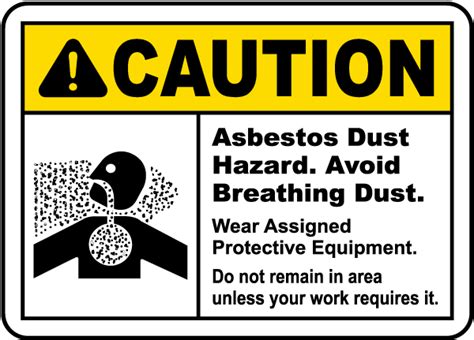 Caution Asbestos Dust Hazard Sign Claim Your 10 Discount