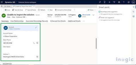 Customer Component In Microsoft Dynamics Customer Service