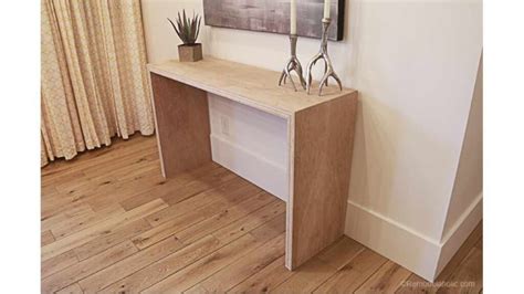 Waterfall Edge Console Table Free Woodworking Plan