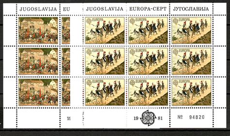 Znaczek pocztowy EUROPA CEPT JUGOSŁAWIA MI ARK 1883 1884