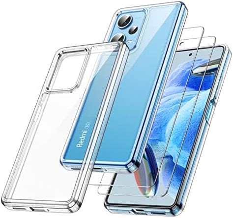 JETech 2 In 1 Cover Per Xiaomi Redmi Note 12 Pro 5G Con 2 Pezzi