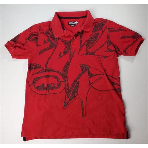 Ecko Unltd Polo Shirt Large Mens Red Short Sleeve Depop