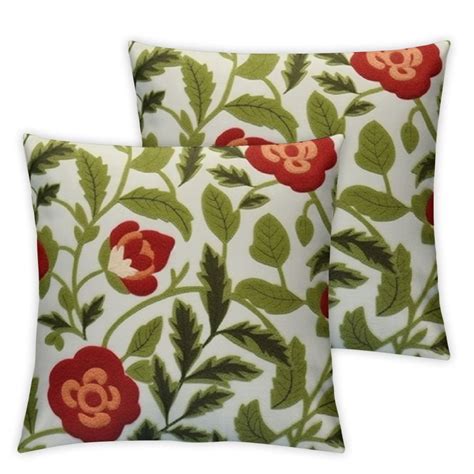 Comio Flower Farmhouse Decorative Throw Pillow Cover Cottage Floral