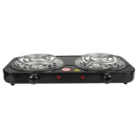 W Portable Electric Double Burner Hot Plate Kitchen Cooktop Cooking Stove Ebay