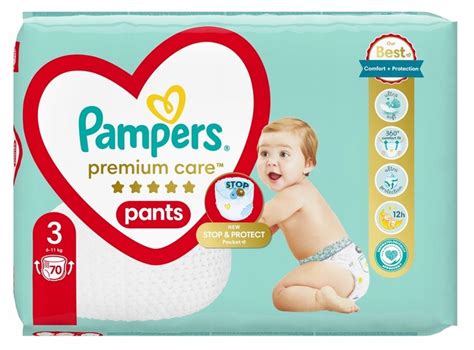 Pampers Pants Premium Care 3 Pieluchomajtki Stopandprotect 6 11 Kg 70