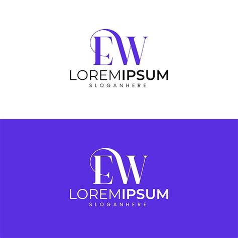 Premium Vector Modern Minimalist Initial Ew Letter Logo Design Vector