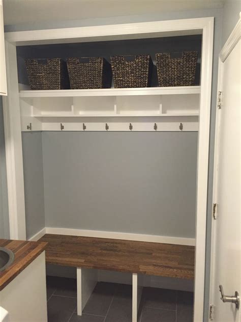 Mudroom Storage Ikea Terrific Closet Mudroom Conversion Drop Zone