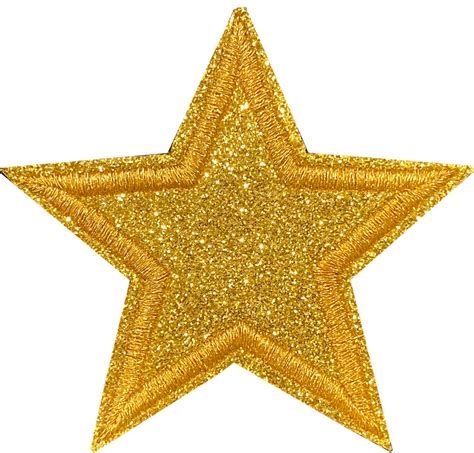 Gold Glitter Star Patch