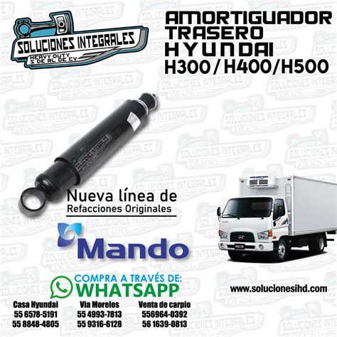 AMORTIGUADOR TRASERO DER IZQ HYUNDAI H300 H400 H500 Soluciones IHD