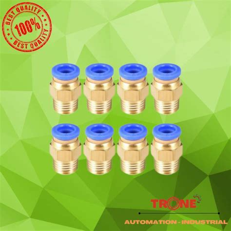 Jual MPC 10 01 FITTING PNEUMATIC LURUS MALE 10MM DRAT 1 8 READY STOCK