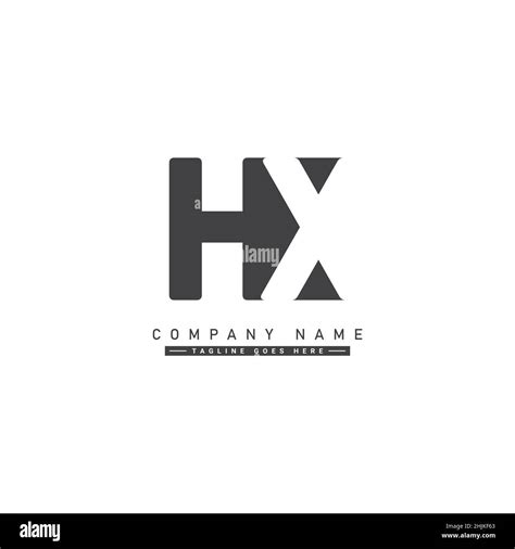 Initial Letter Hx Logo Minimal Business Logo For Alphabet H And X