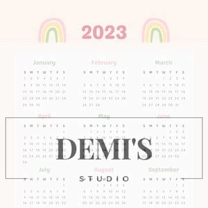 A3 2023 Calendar, Classroom Calendar, Office Calendar, Digital Prints ...