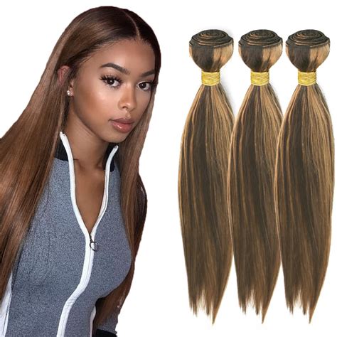 Amazon Ombre Bundles Human Hair Brown Bundles P4 30 Reddish Human