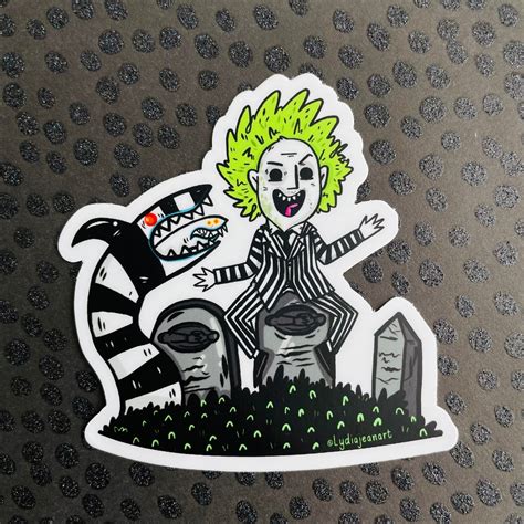 Beetlejuice Vinyl Sticker Beetlejuice Sticker Beetlejuice Etsy