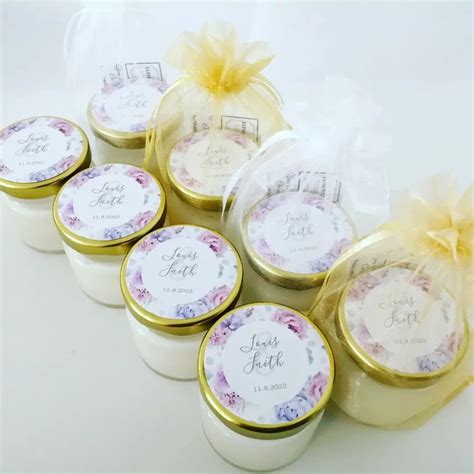 Personalised Wedding Favours Mini Candle Favours Bespoke Favours