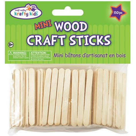 Mini Craft Sticks-Natural 2.125" 150/Pkg - Walmart.com - Walmart.com