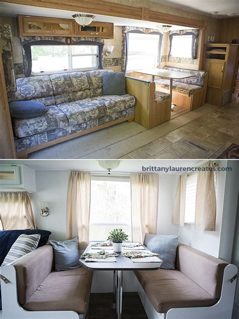 Before After Gorgeous DIY Camper Renovation