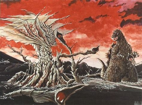 Early Concept Art Of Godzilla Vs Biollante From The Excellent Art Book