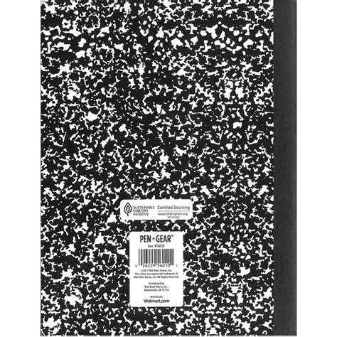 Pen Gear Composition Book Wide Ruled 100 Pages 975 X 75 Pen