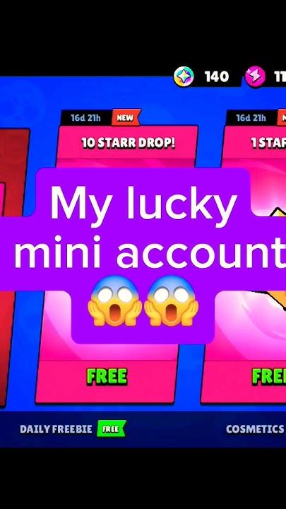 😱😱😱my Lucky Mini Account😱😭 Brawlstars Stardrops Monsteregg Youtube