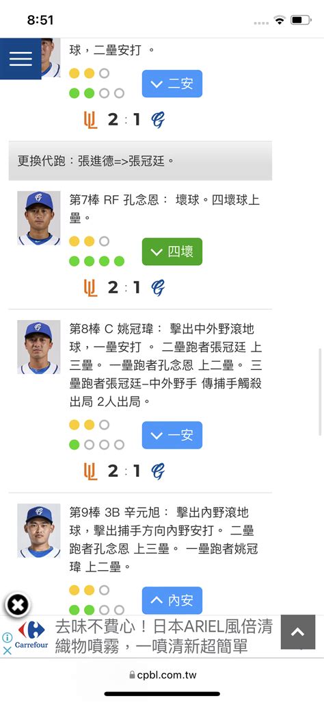 Live Cpbl例行賽047 統一 Vs 富邦 新莊 Ptt 熱門文章 Hito
