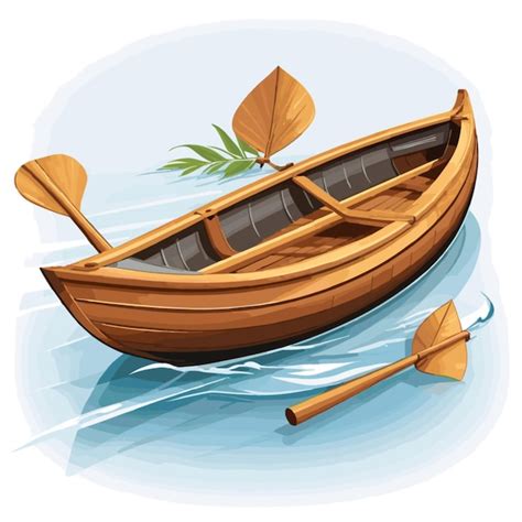 Canoe Vector On A White Background Premium Ai Generated Vector