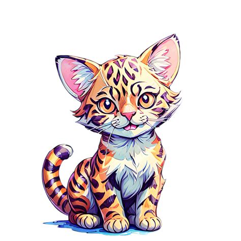 Ai Generated Cute Bengal Cat Image 36283346 Png