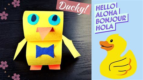 How To Make A Cute Paper Duck Youtube