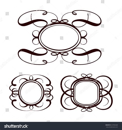 Elegant Calligraphy Frames Set Your Design Stock Vector Royalty Free 327965468 Shutterstock