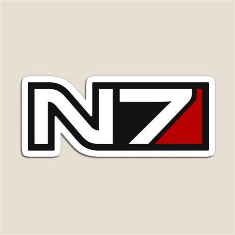 N7 Emblem Mass Effect Magnet For Sale By Keyur44 Redbubble