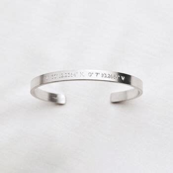 Personalised Men S Sterling Silver Cuff Bracelet By Minetta Jewellery