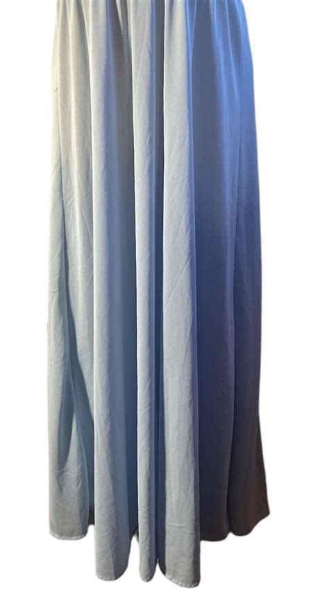 Vtg 1970s Miss Elaine Blue Silky Nylon Lace Negligee… Gem