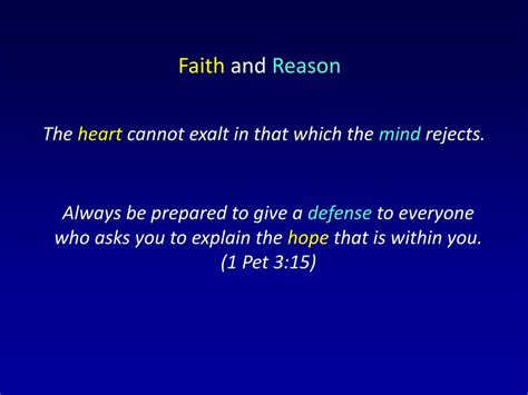 Ppt Faith And Reason Sorting Out The True Relationships Between Faith