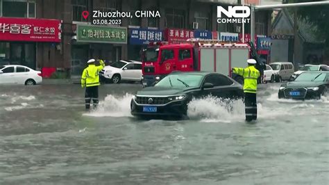 La Provincia Di Hebei In Cina Sott Acqua Piogge Torrenziali E