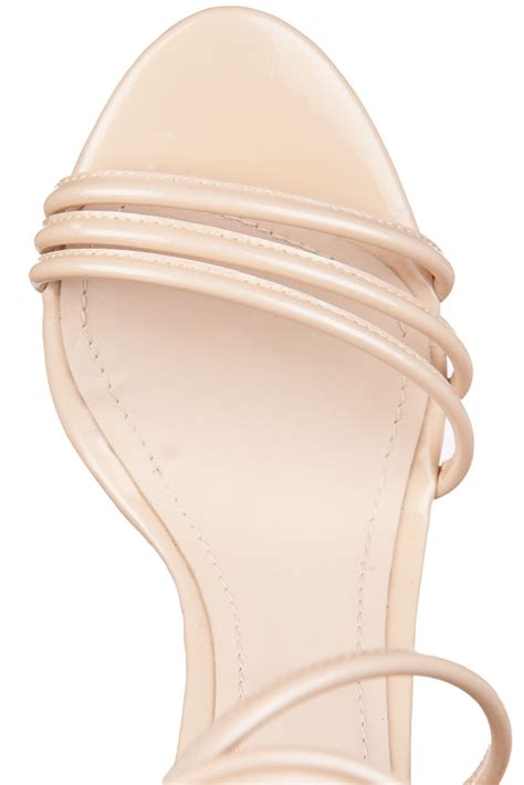 Atelier Faiblesse Sandale Cu Toc Piele Nude Barete Subtiri ENDRA Ro