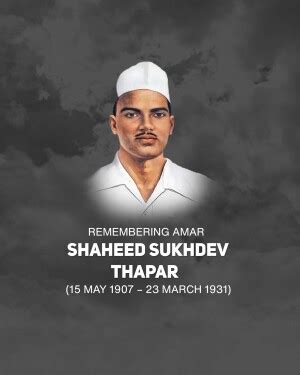 create sukhdev thapar jayanti poster brandslive